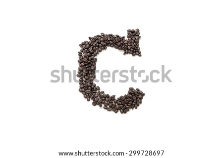 coffee bean character english isolate white background