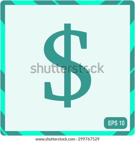 Dollars sign icon. USD currency symbol. Money label. Vector