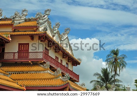  Bang Pa-In Palace Aisawan Thiphya-Art , Thailand. Royalty-Free Stock Photo #29977669
