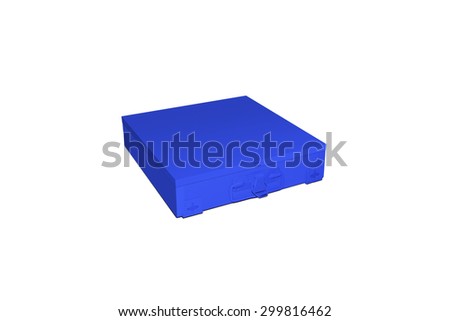 Blank closed blue box