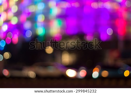 Blur road with bokeh background