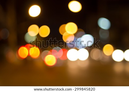 Blur road with bokeh background