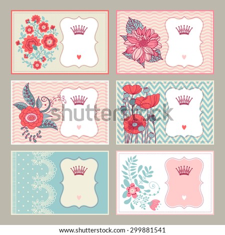 Set of templates of cards or invitations. Banner templates. Greeting cards or invitations.