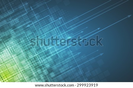Abstract tech background. Futuristic interface. Vector illustration with many geometric shape.