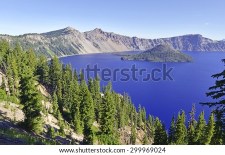 Crater Lake National Park, Oregon, USA Royalty-Free Stock Photo #299969024
