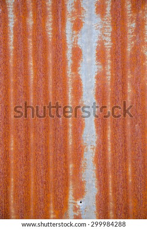 Rusted corrugated iron plate