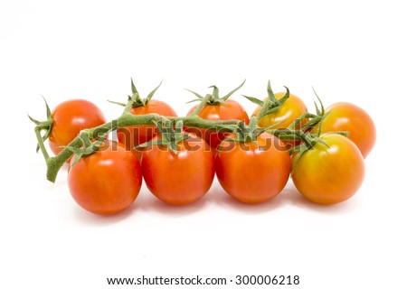 Fresh tomato isolated on a white background.