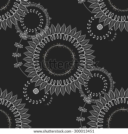 Seamless wallpaper pattern with flowers. Hand drawn flower pattern.  pattern with flowers and plants.  floral background