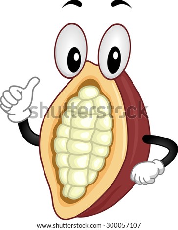 Illustration of a Cocoa Mascot Giving a Thumbs Up