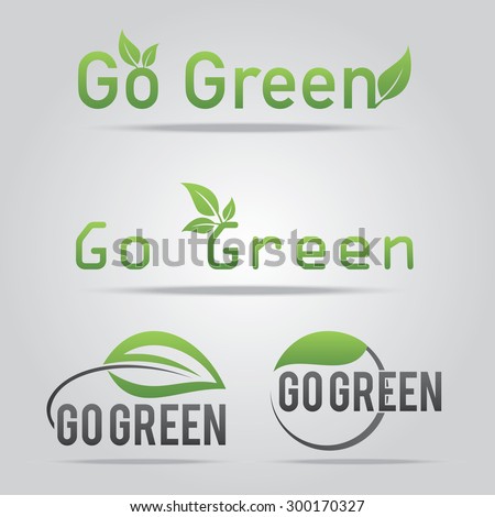 Go green logo vector illustration.