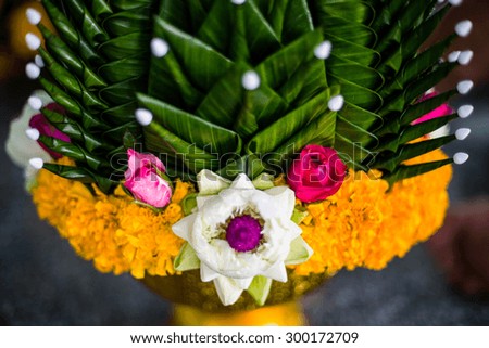 Flower in thai temple