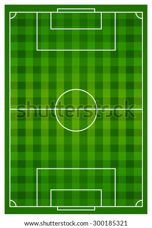 Soccer sports field with lines illustration