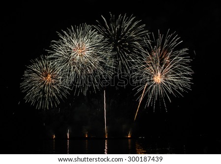 Beautiful firework show for celebration.