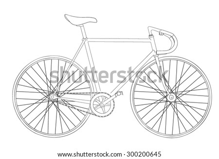 Cool vinatage bicycle illustration 