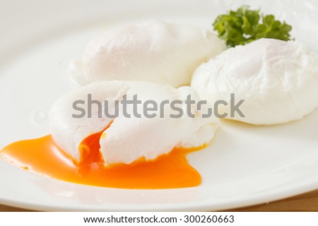 poached egg Royalty-Free Stock Photo #300260663