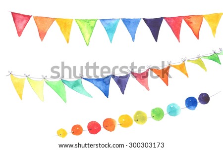 Rainbow pennant Banner