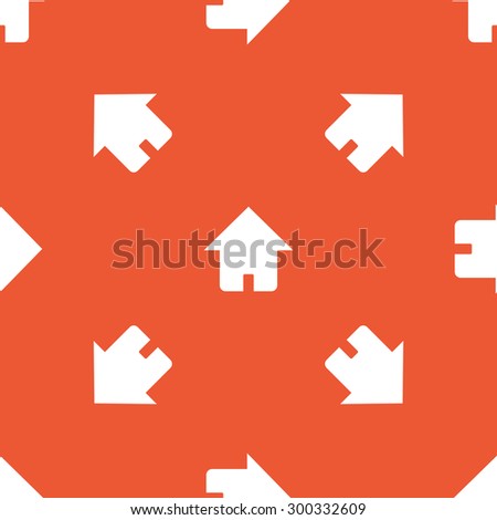 Image of house, repeated on orange background