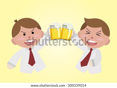 cheers beer cartoon vector 