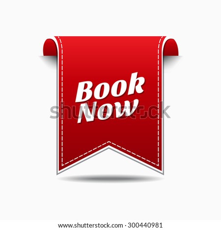 Book Now Red Vector Icon Design
