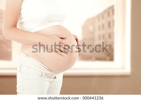 blurred background window of sunlight and beauty woman 