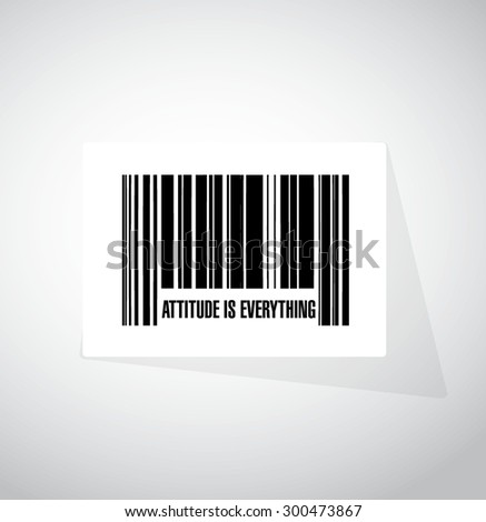 attitude is everything barcode sign concept illustration design icon