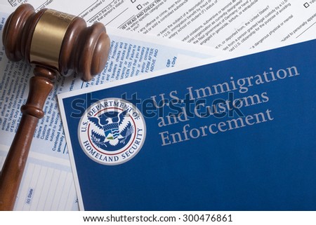 US Customs and Border Protection form to fill out Royalty-Free Stock Photo #300476861