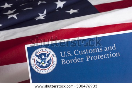 US Customs and Border Protection form to fill out Royalty-Free Stock Photo #300476903