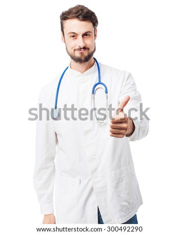 happy doctor man okay sign