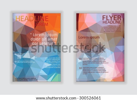 Layout template in A4 size. concept idea and sample text for text and message brochure artwork
