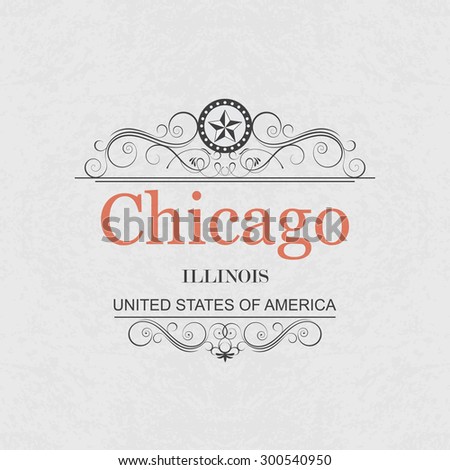  Chicago,Illinois.Vintage frame.