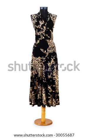 Woman dress isolated on the white background