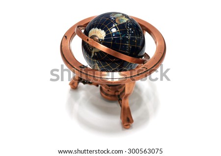 Copper Globe model white background