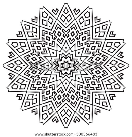 Mandala, round vector decorative ornament elements. Islam Arabic Indian backgrounds