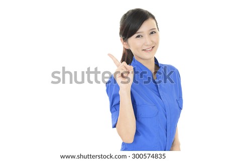 Smiling female worker 