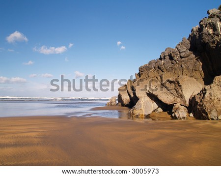 Laida beach in Vizcay, Basque Country, Spain