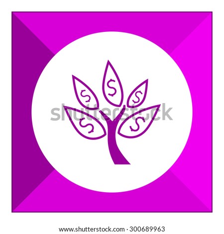 Icon of money tree with dollar signs on leaves
