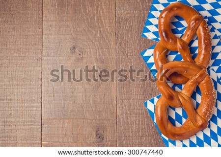 Oktoberfest festival  background with pretzel
