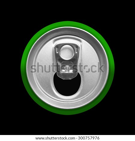 top view of drink can isolated