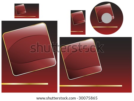 Template for business card, letter and cd. Add your logo and text