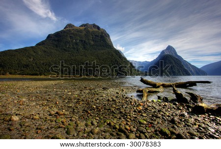 New Zealand Fiordland at the Milford Sound