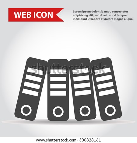 Illustration of folder, document web icons, vector.