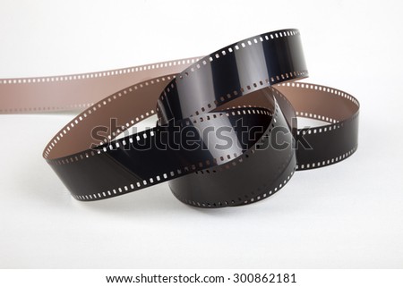35 mm film strip isolated on white background