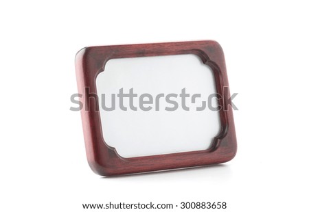 empty picture frame on white