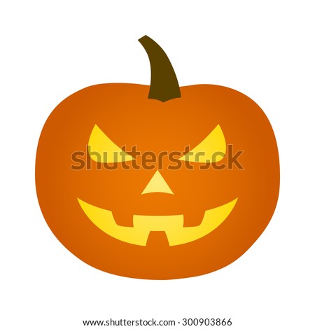 Jack-o'-lantern / jack-o-lantern Halloween carved pumpkin vector icon for apps and websites
