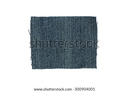 jeans label isolated on white background