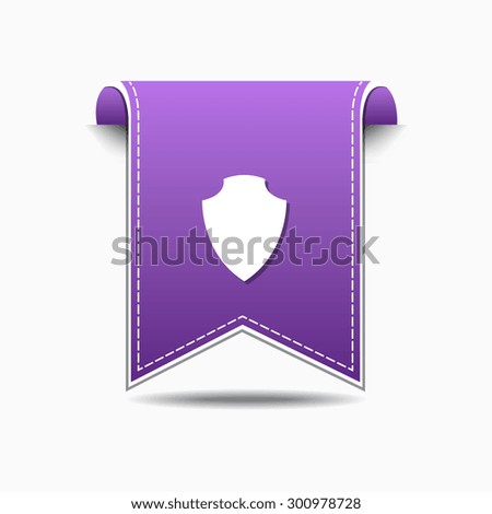 Shield Sign Violet Vector Icon Design