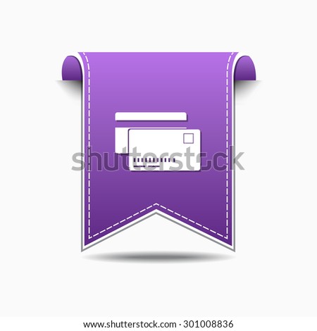 Credit Cards Violet Vector Icon Design