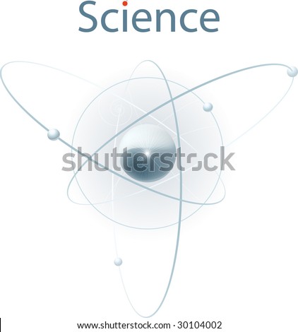 Symbol of science - atom. VECTOR, contains gradient mesh element & clipping masks.