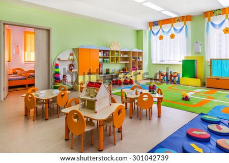 Kindergarten, game room. Royalty-Free Stock Photo #301042739