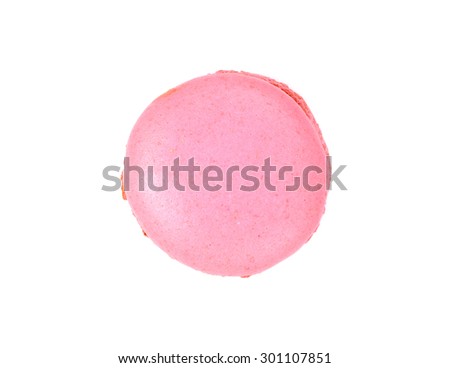 pink macaroon isolation on a white background